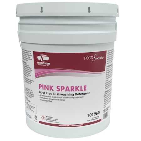 Theochem PINK SPARKLE - 5 GL PAIL, Manual Dishwashing Liquid 101260-99991-1P